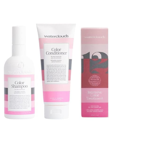 Waterclouds Waterclouds Color Shampoo 250ml + Color Conditioner 200ml + Intensive Color Treatment 150ml - Färgat