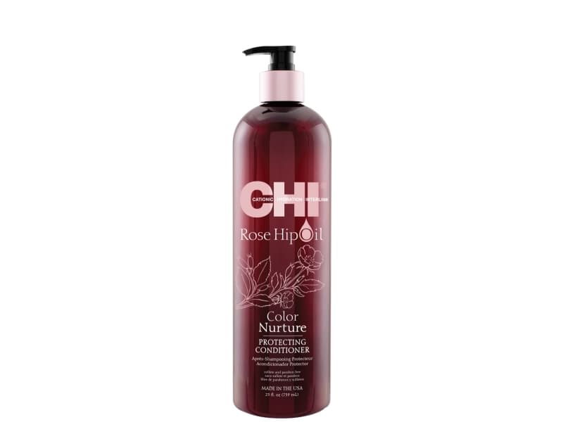 CHI Rose Hip Oil, Women, 739 ml, Professionellt hårbalsam, Färgbehandlat hår, Skadat hår, Svart, Blont, Brunt, Kastanj, Rött, Färgskyddad, Återfuktar
