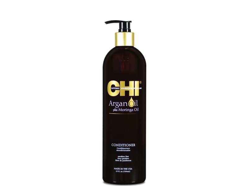 CHI Argan Oil, Kvinna, 739 ml, Professionellt balsam, Alla hår, Svart, Blond, Brun, Kastanjebrunt, Röd, Utjämnande, Mjukgörande, Stärkande