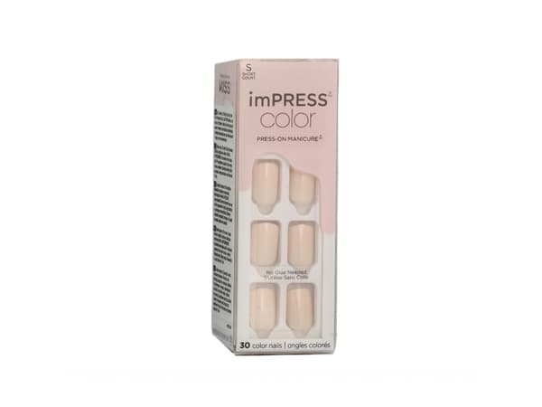 Self-adhesive nails imPRESS Color Point Pink 30 pcs