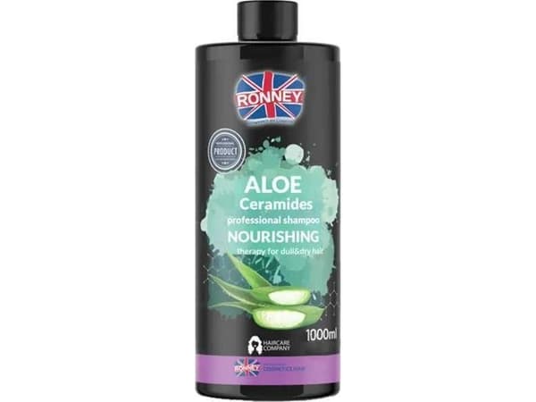 Ronney RONNEY_Aloe Ceramides Professional Shampoo Nourishing Therapy For kjedelig og tørt hår sjampo for tørt og krusete hår 1000ml