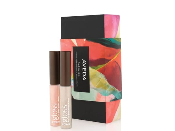 Aveda 2020 Lahjasetti Aveda: Feed My Lips, Natural, Shining, Lip Gloss, Gold Shimmer, 2,5 ml + Feed My Lips, Natural, Shining, Lip Gloss, Rose Gold,