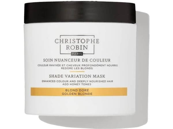 Christophe Robin Shade Variation Mask Nourishing Creme Färguppfräschare för gyllenblont hår 250 ml