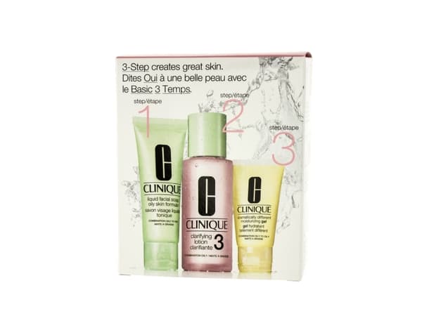 CLINIQUE SET (ALL ABOUT CLEAN 30ML+CLARIFYING LOTION EXFOLIATOR 60ML+MOISTURIZING GEL 30ML)