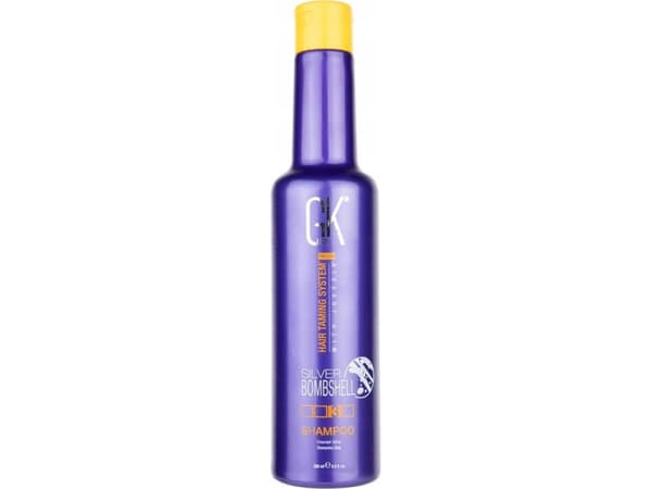 GK HAIR (Global Keratin) Global Keratin, Silver Bombshell, Hårsjampo, For nøytralisering av gule toner, 280 ml for kvinner