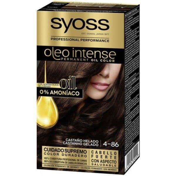Hårfärgning - SYOSS - Olio Intense - Ammoniakfri - Castaño Helado - Färgat eller markerat hår