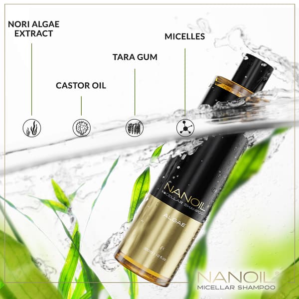 Micellar Shampoo Med Alger Nanoil Algae Micellar Shampoo 300 ml - For at holde dit hår stærkt, optimalt hydreret og fuld af liv