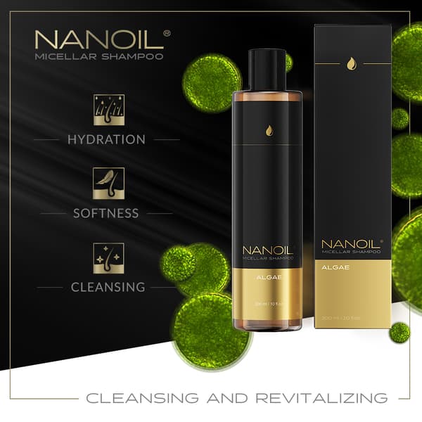Micellar Shampoo Med Alger Nanoil Algae Micellar Shampoo 300 ml - For at holde dit hår stærkt, optimalt hydreret og fuld af liv