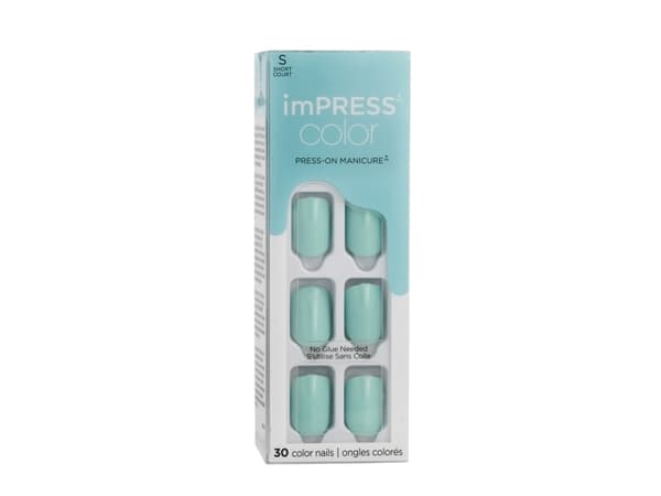 KISS imPRESS color Press-On Manicure S (008 Mint to Be) 30 pcs