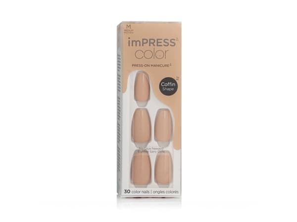 KISS imPRESS color Press-On Manicure M (506 Latte) 30 pcs