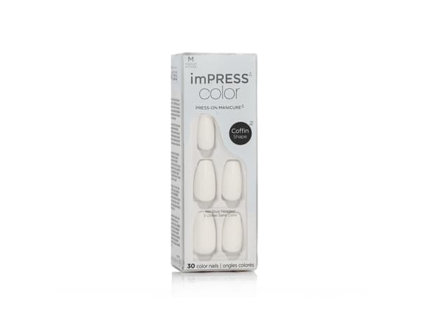 KISS imPRESS color Press-On Manicure M (501 Frosting) 30 pcs