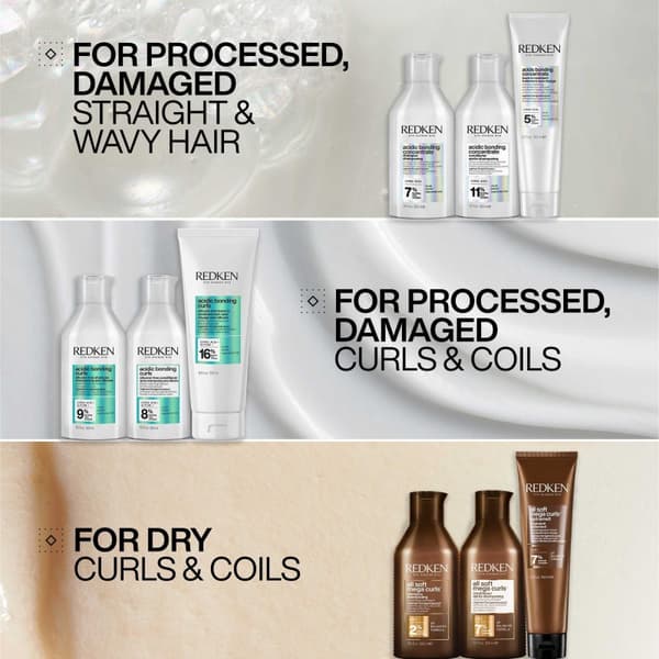 Redken Acidic Bonding Curls Shampoo 1000ml - Skadat & Behandlat