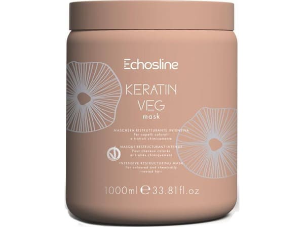 ECHOSLINE_Keratin Veg hårrekonstruksjonsmaske 1000ml