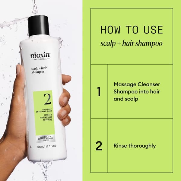 Nioxin System 2 Shampoo for Thinning Hair 300 ml - Fint & Volym