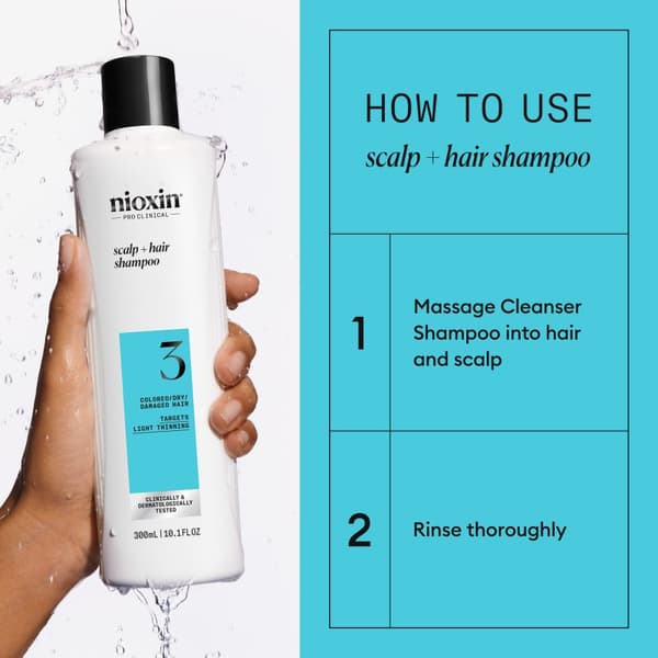 Nioxin System 3 Shampoo for Colored Thinning Hair 300 ml - Färgat