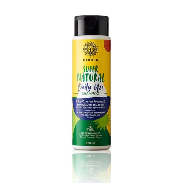 GARDEN - SUPERNATURAL SHAMPOO PÄIVITTÄINEN KÄYTTÖ, 250 ml - Kosteuttava hiusshampoo