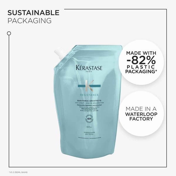 kérastase Resistance Bain Force Architecte Shampoo Refill 500ml - Torrt & Frissigt