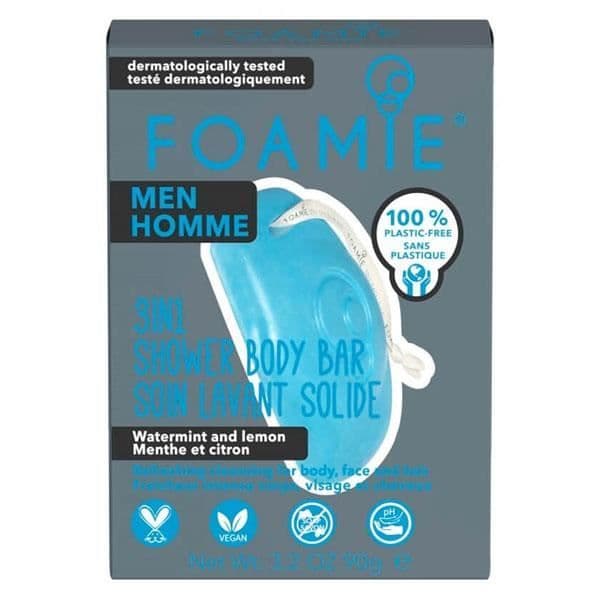 Foamie Homme Solid Cleansing Care 3 i 1 Mint Lemon 90g