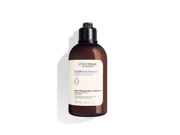L''Occitane Gentle &amp; Balance, Unisex, Ei-ammattimainen hiustenhoitoaine, Kaikki hiukset, Kaikki värit, Silottava, Kiilto, Pehmentävä, 250 ml