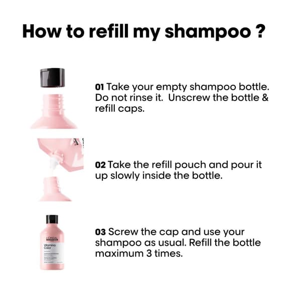 L'Oréal Professionnel Vitamino Color Shampoo Refill 500ml - Färgat