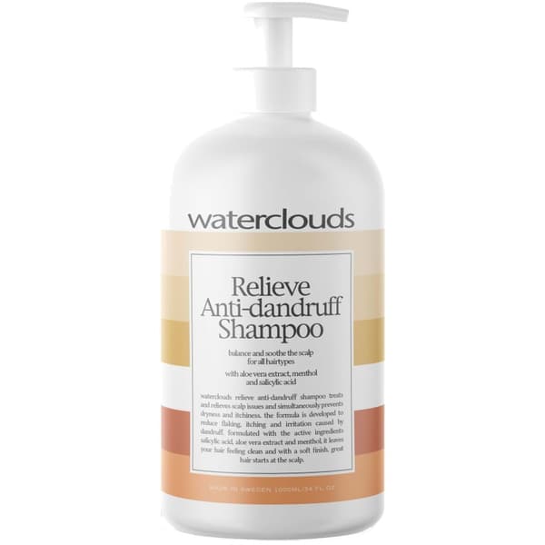 Waterclouds Relieve Anti-dandruff Shampoo 1000 ml - Mjäll & Hårbotten