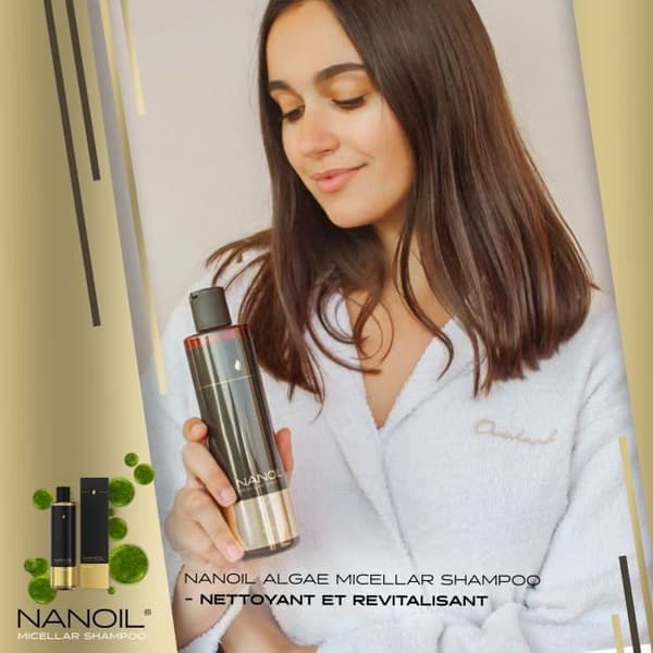 Micellärt schampo med alger Nanoil Alger Micellärt schampo 300ml - Intensiv renande behandling, stärkande effekt