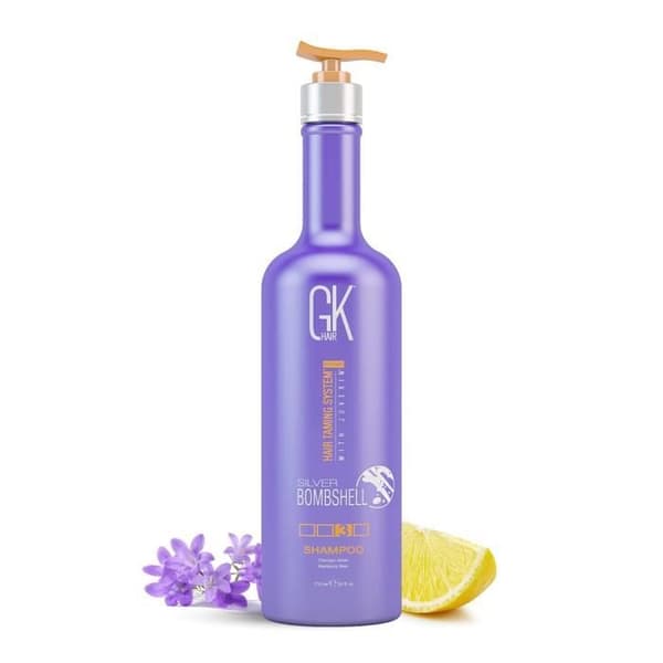 Mondial Keratin GKhair Silver Bombshell 710ml - Lila Brassy Shampoo / Toner för Blont och Grått Hår Tar bort Brassy Gula Toner
