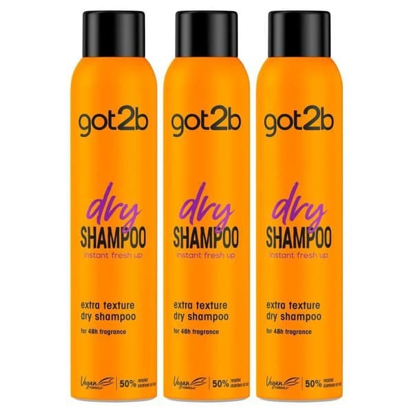 3x Schwarzkopf Got2b Fresh It Up TEXTURE torrschampo 200ml