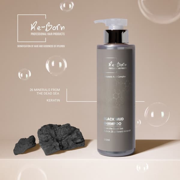 Reborn Black Mud Shampoo 500ml - Skadat & Behandlat