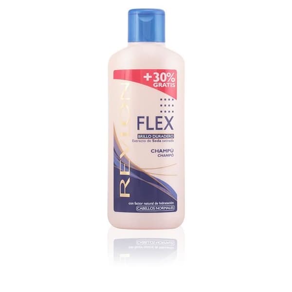 Revlon. SHAMPOO FLEX standard. fuktgivande schampo för normalt hår. Använder en formel rik på vätmedel som natrium