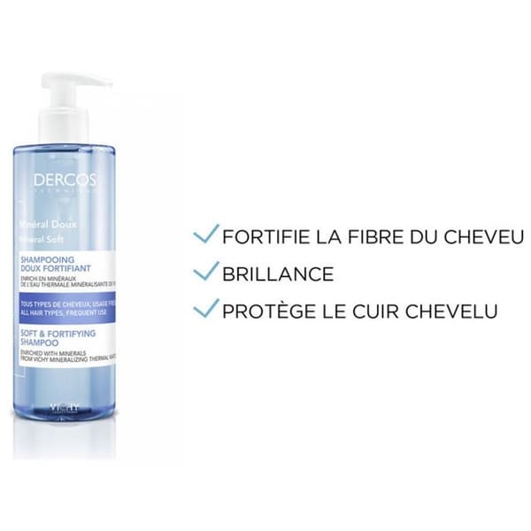Vichy Dercos Mild Fortifying Mineral Shampoo 400ml