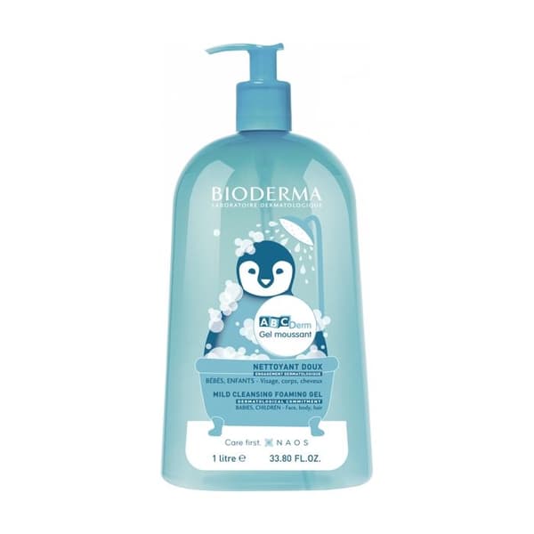 Mild Cleansing Foaming Gel - Bioderma - ABCDerm - 1L - Hypoallergenisk - Baby Barn