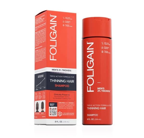 Foligain schampo för tunnande hår män, 8 oz
