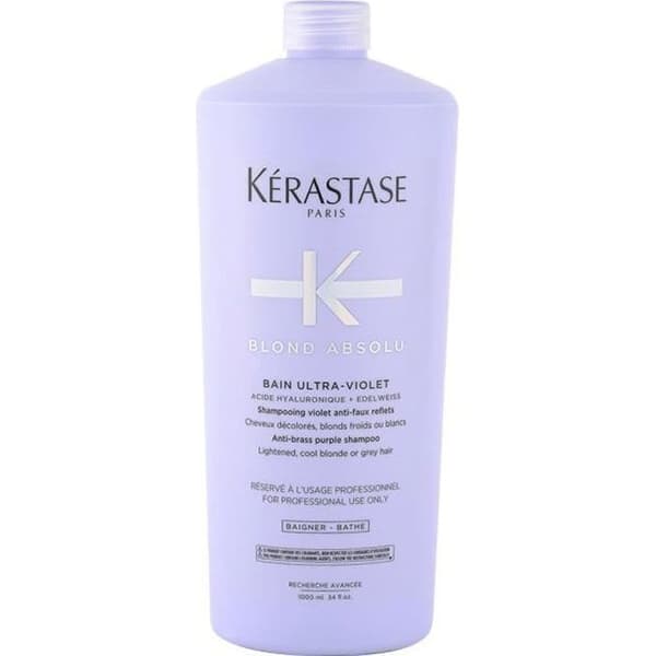 Kerastase Blond Absolu Bain ultra violett 1000ml - anti-gult schampo för blont eller grått hår