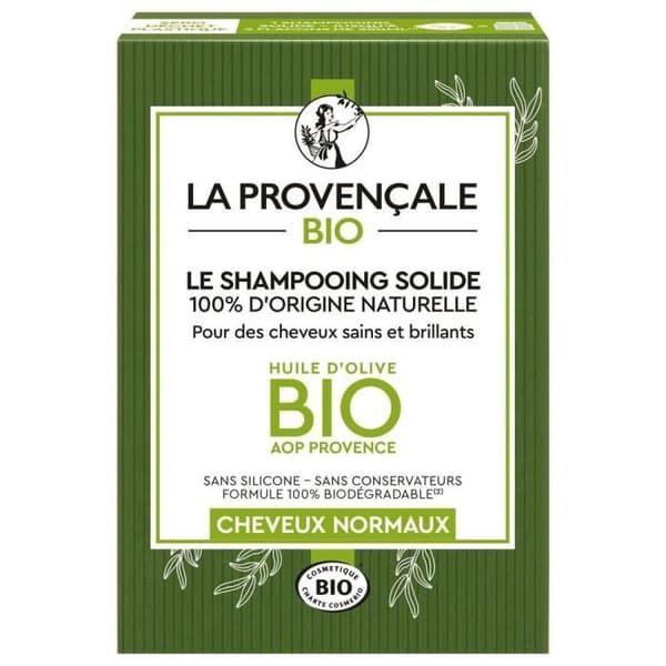 Shampoing Solide LA PROVENCALE - Normala hår - 100% naturligt ursprung - 65 g - Certifierad ekologisk