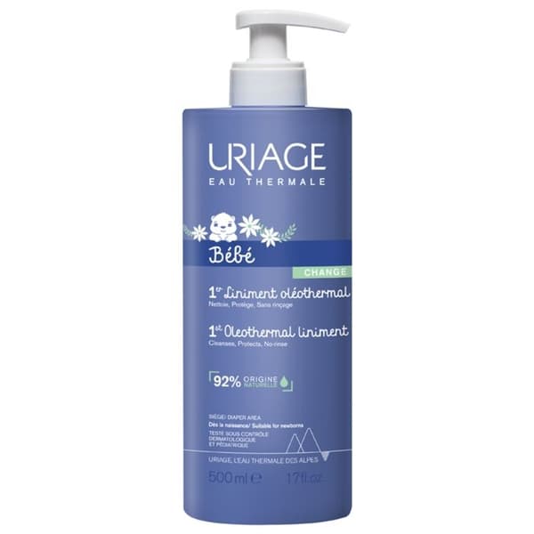 Badsalt - Uriage - Baby 1st Oléo-Thermal Liniment - 500ml - SLS-fri - Hög tolerans
