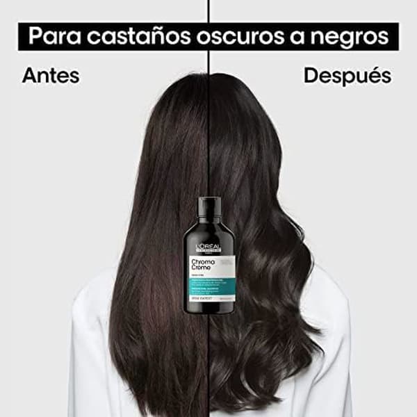 L'Oréal Professionnel, grönt schampo neutraliserar oönskade röda reflektioner, mörkbrunt till svart hår, näring,