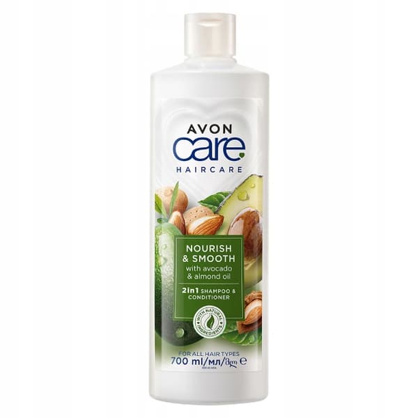 AVON 2-i-1 shampoo med avocado og mandelolie 700 ml