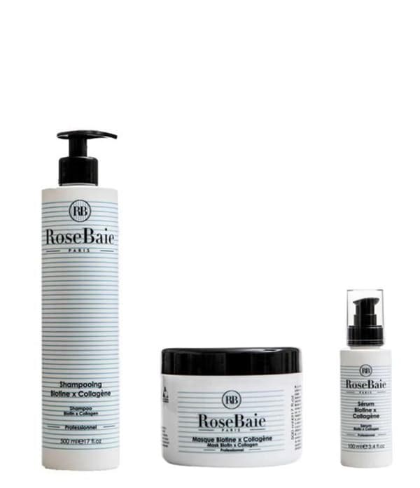 RoseBaie Biotin X Kollagen Schampo 500ml + Mask 500ml + Serum 100ml