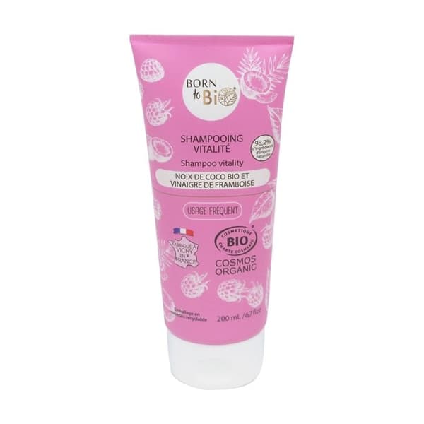 Born to Bio - Shampoo Vitalitet Kokosnöt och Hallonsyra - 200ml - Ekologisk Kosmetik