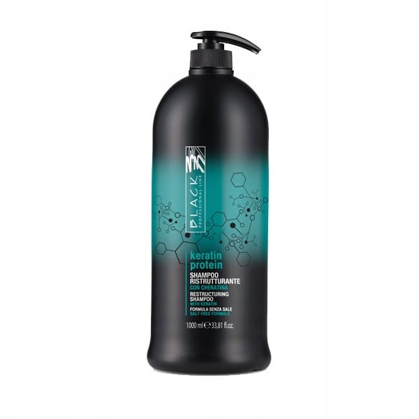 Hårschampo med svart keratinprotein - 1000 ml