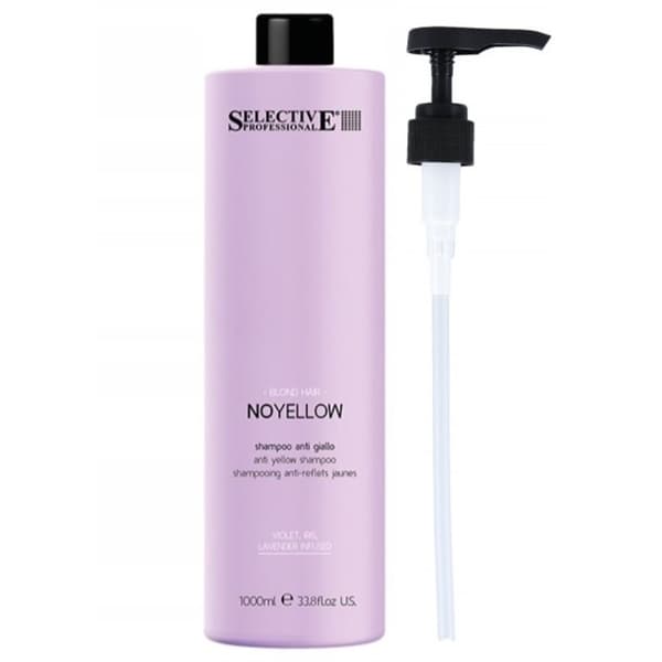 SELECTIVE Shampoo til blond hår INGEN GUL - 1000ml + PUMPE!!!