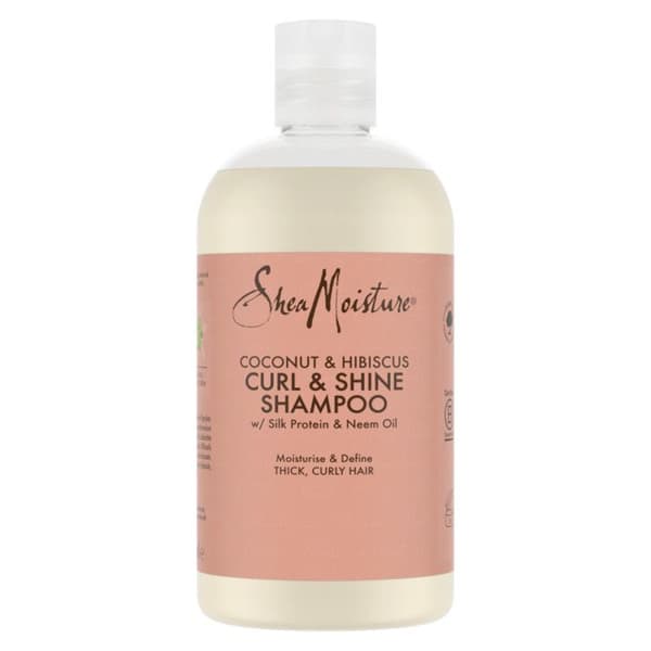 Shea Moisture Curl and Shine Shampoo för kvinnor för lockigt hår, parabenfritt med kokosnöt och hibiskus 384 ml