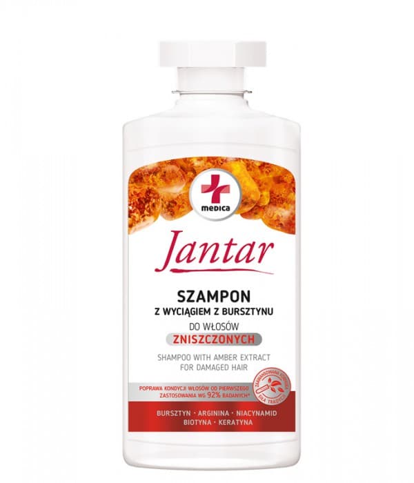 JANTAR MEDICA shampoo vaurioituneille hiuksille AMBER BIOTIIN 330 ml