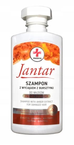 JANTAR MEDICA shampoo vaurioituneille hiuksille AMBER BIOTIIN 330 ml