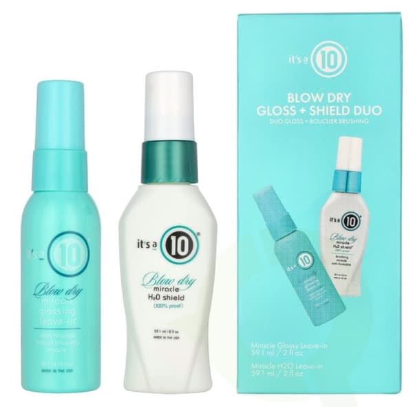 It's a 10 Blow Dry Gloss & Shield Duo Set 118.2 ml Leave-in 59,1ml/H2O Shield 59,1ml
