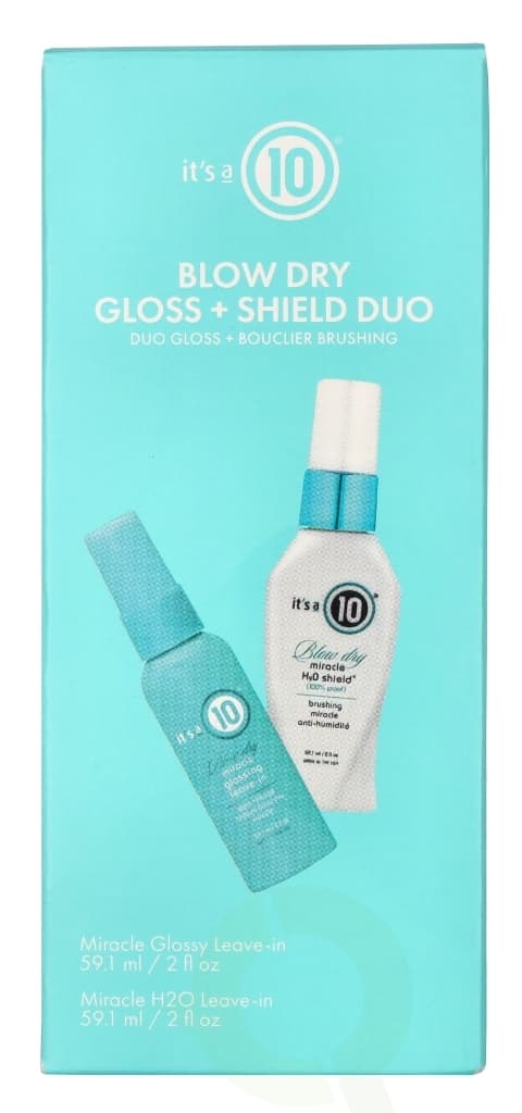 It's a 10 Blow Dry Gloss & Shield Duo Set 118.2 ml Leave-in 59,1ml/H2O Shield 59,1ml