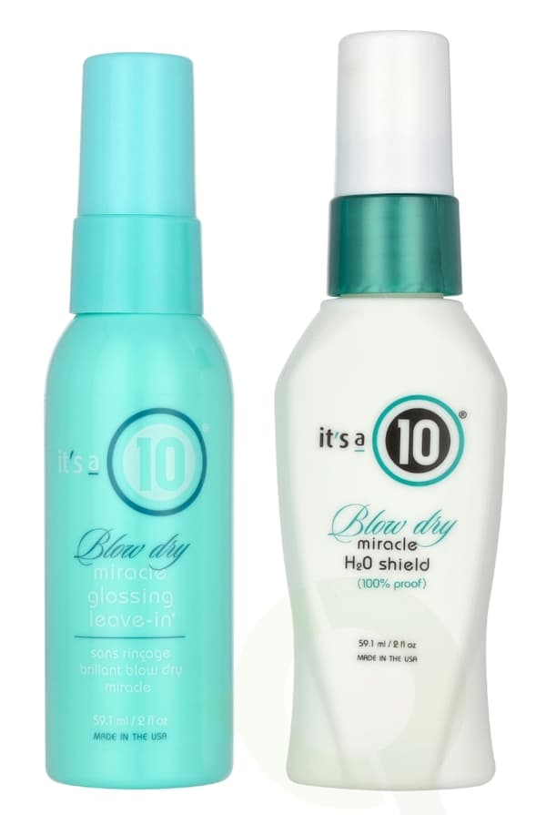 It's a 10 Blow Dry Gloss & Shield Duo Set 118.2 ml Leave-in 59,1ml/H2O Shield 59,1ml