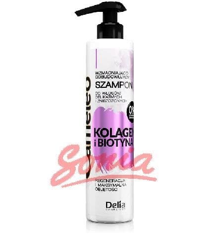 Delia Cosmetics och Cameleo Collagen Biotin stärkande schampo ombyggnad 250ml