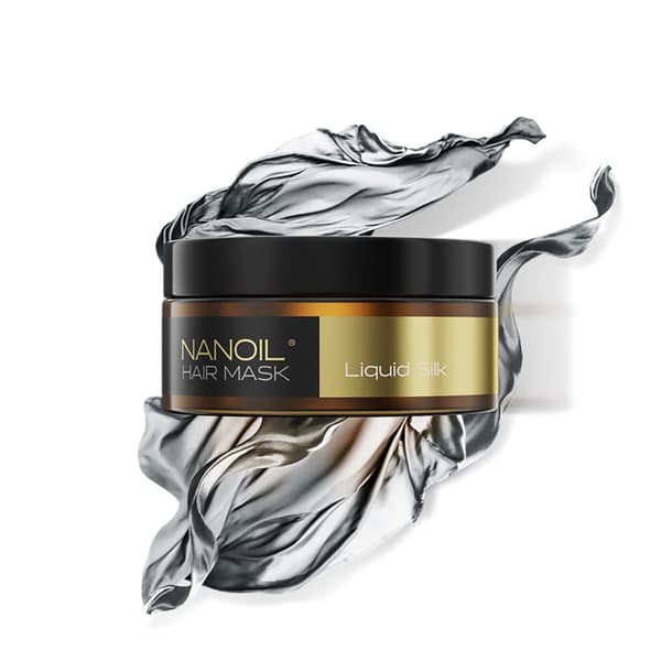 Hårmask Med Flytande Silke Nanoil Liquid Silk Hair Mask 300ml - Hårinpackning, regenerering, hälsa & glans, återuppbyggnad & spänst